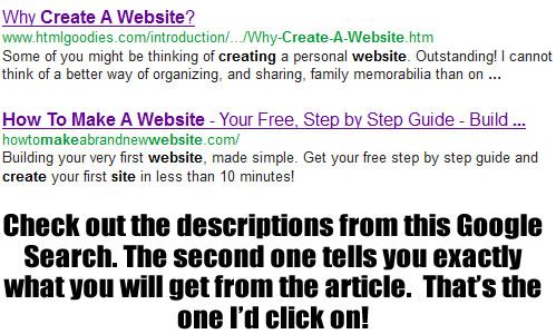 Write good blog post descriptions Write good blog post descriptions http://scalablesocialmedia.com/2013/02/seo-for-blog-posts/