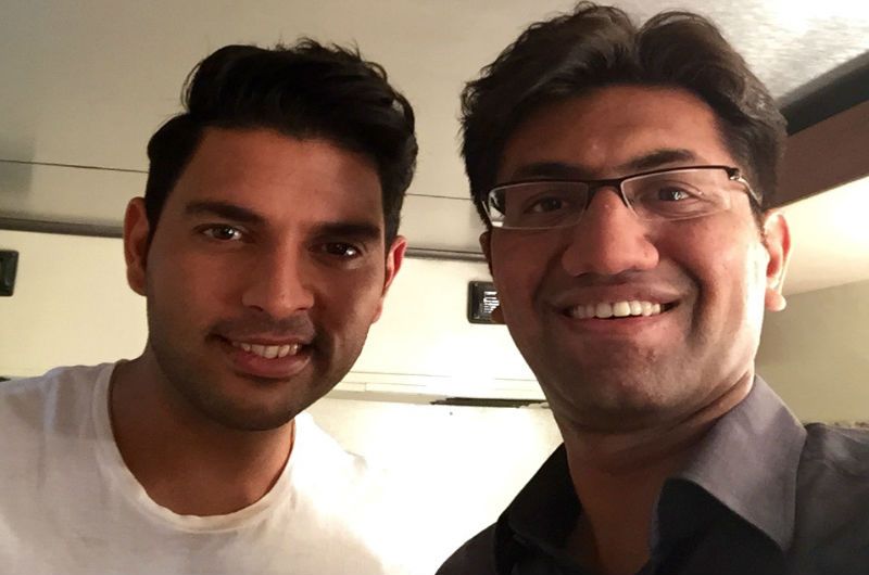 Shown Above: Yuvraj Singh & Edukart’s Co-founder Ishan Gupta